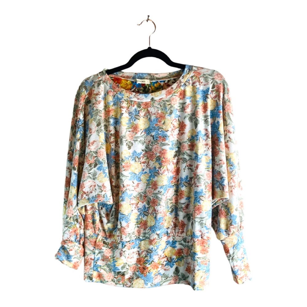 Andthewhy Pullover Top Inside Out Fower Print Size‎ Small